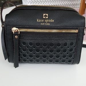 Kate Spade Black Leather Bubbles Purse